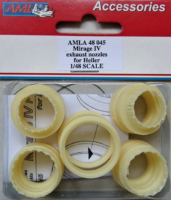 1/48 Mirage IV exhausts nozzles (HELL)