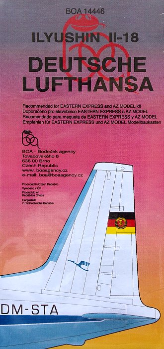 1/144 Decals Ilyushin IL-18 (Deutsche Lufthansa)