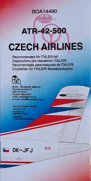 1/144 Decals ATR-42-500 CZECH AIRLINES (ITAL)