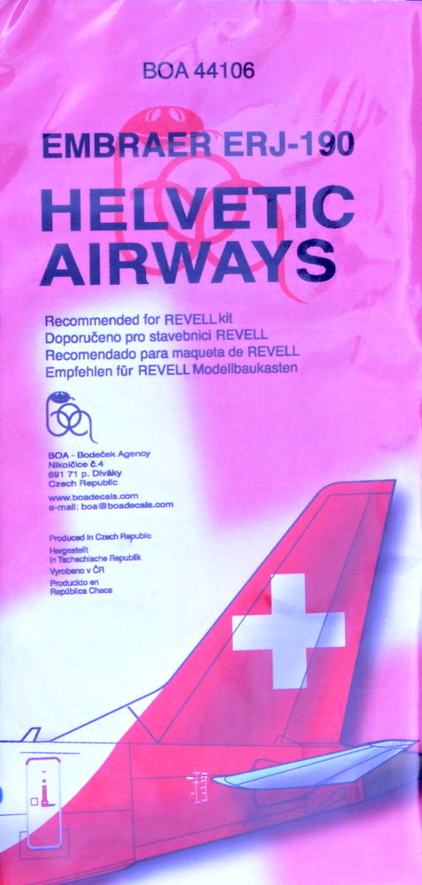 1/144 Decals Embraer ERJ-190 Helvet.Airways (REV)