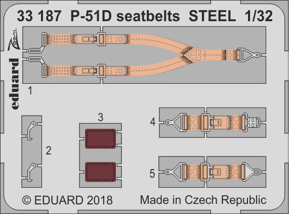 1/32 P-51D seatbelts STEEL (REV)