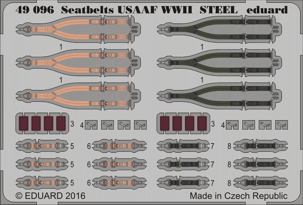 SET 1/48 Seatbelts USAAF WWII STEEL