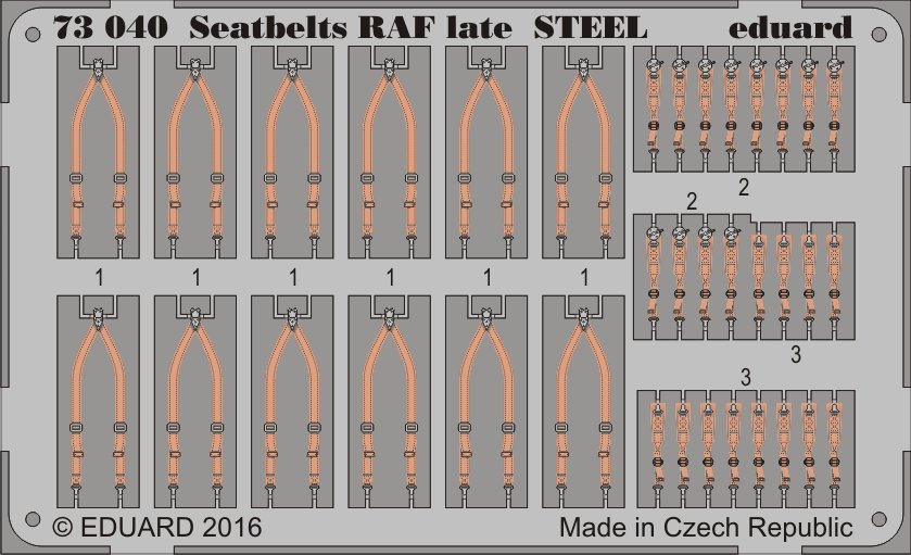 SET 1/72 Seatbelts RAF late STEEL