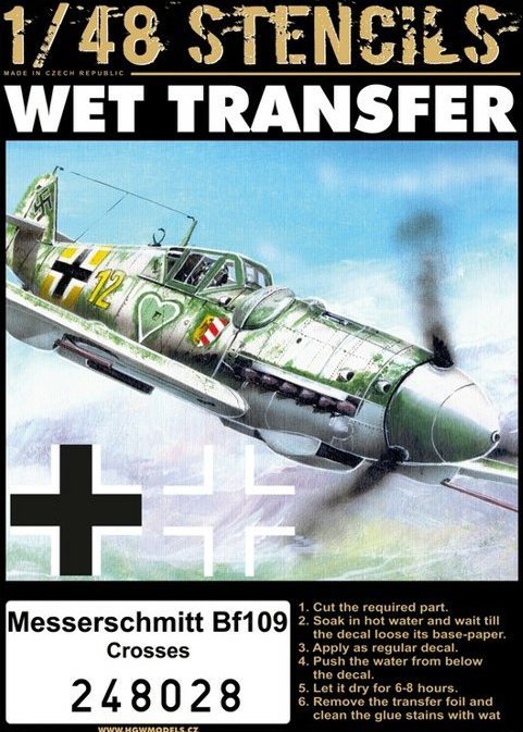 1/48 STENCILS Messerschmitt Bf109 CROSSES