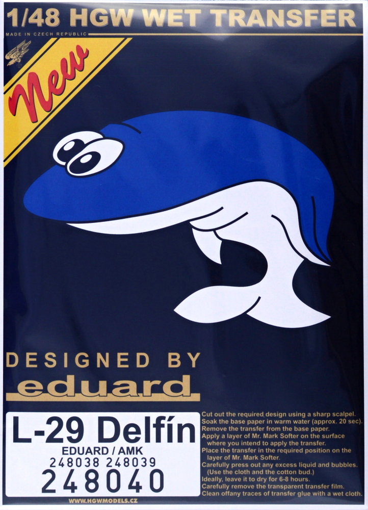 1/48 Decals+stencils L-29 Delfín (EDU/AMK)