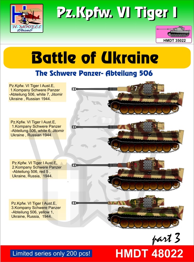 1/48 Decals Pz.Kpfw.VI Tiger I Battle of Ukraine 3