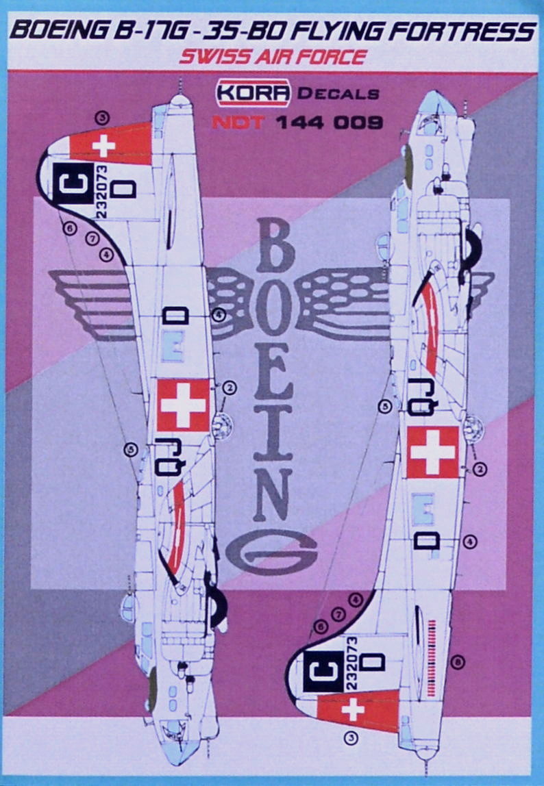 1/144 Decals Boeing B-17G-35-BO Swiss AF