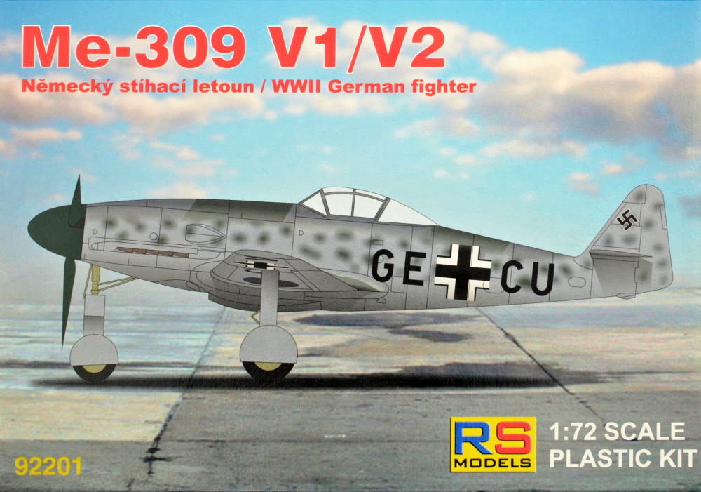 1/72 Me-309 V1/V2 German WWII fighter (3x camo)
