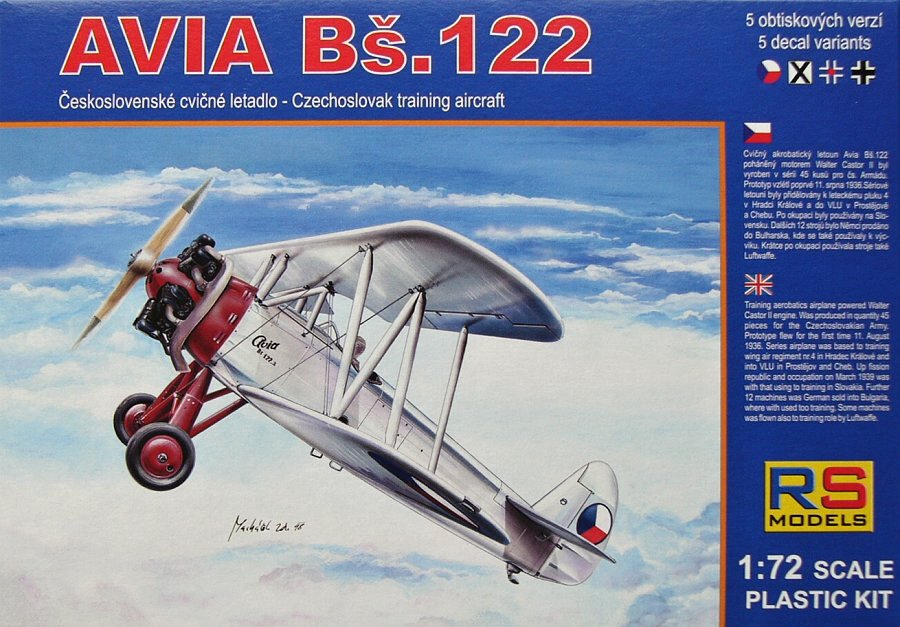 1/72 Avia Bš.122 Training plane (5 decal versions)