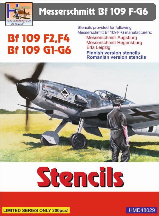 1/48 Stencils Messerschmitt BF 109 F-G6