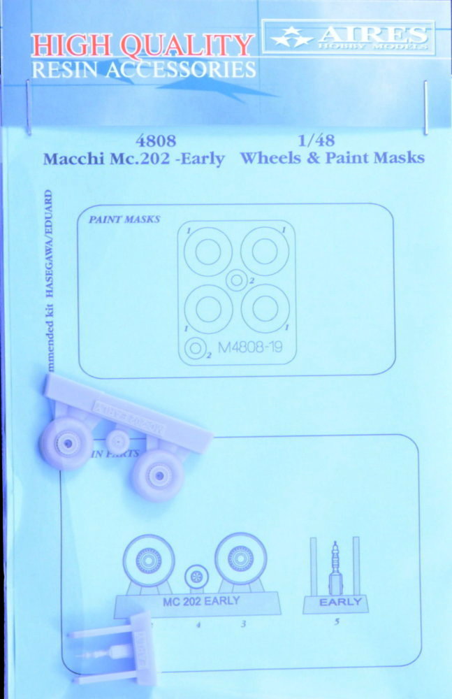 1/48 Macchi Mc.202 early wheels&paint masks (HAS)