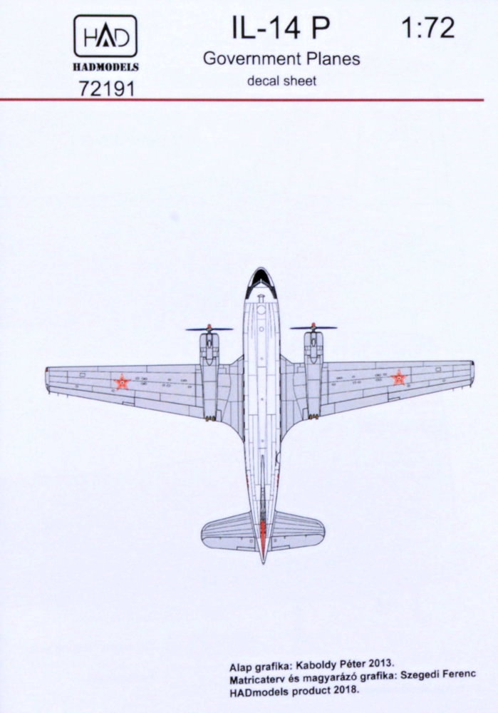 1/72 Decal Ilyushin IL-14P Government Planes