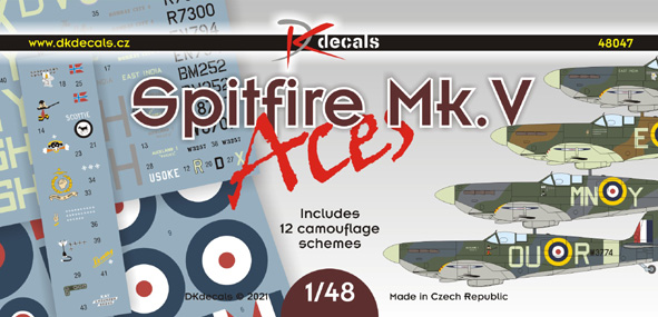 1/48 Spitfire Mk.V Aces (12x camo)