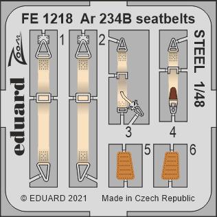 1/48 Ar 234B seatbelts STEEL (HAS/H.2000)