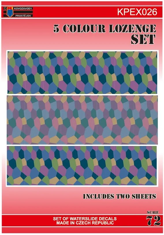 1/72 Decals 5-Colour Lozenge Set (2 sheets)