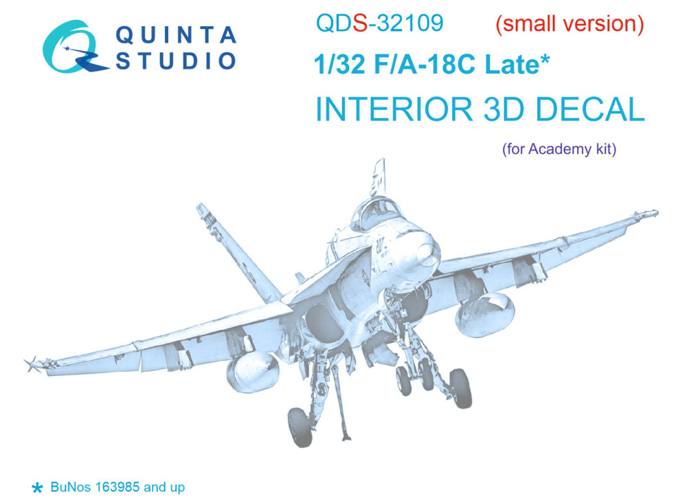 1/32 F/A-18C Late 3D-Printed&col.Interior SMALL