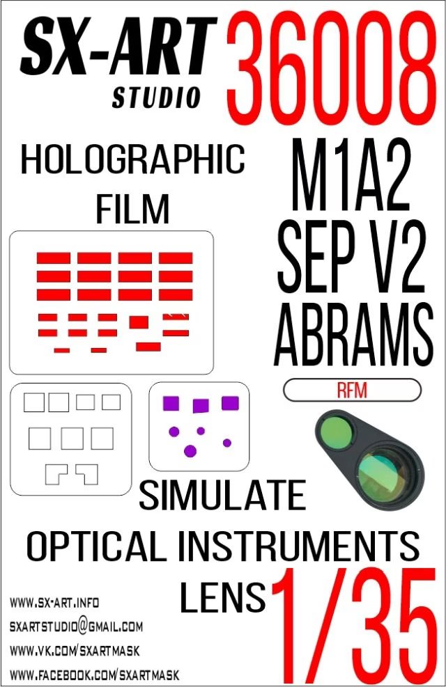 1/35 Holographic film M1A2 SEP V2 ABRAMS (RFM)