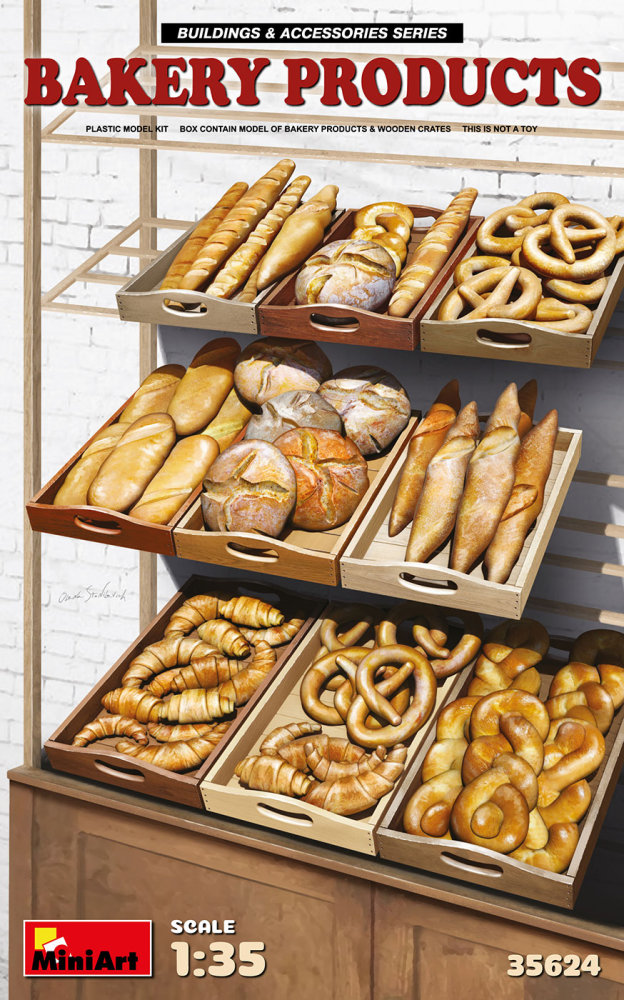 1/35 Bakery Products (w/ wooden crates)