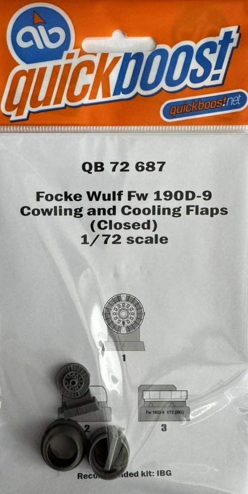 1/72 Fw 190D-9 cowling&cooling flaps, closed (IBG)