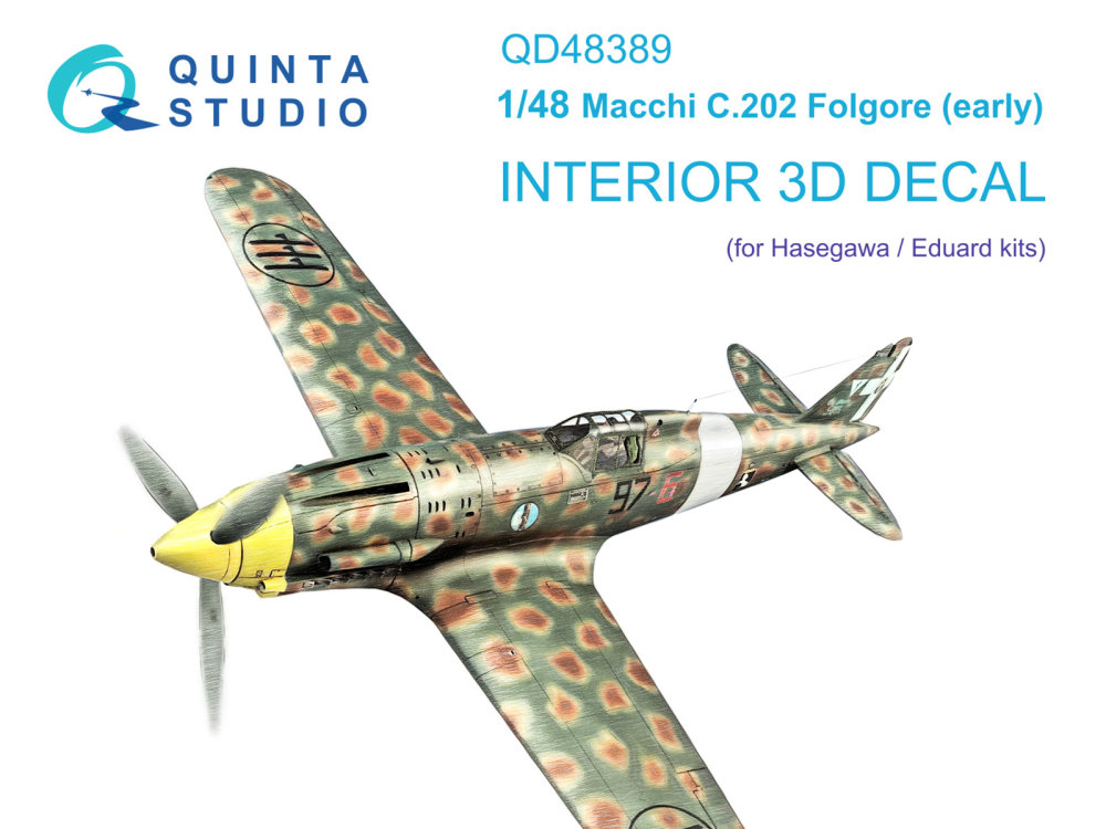 1/48 Macchi C.202 Folgore Early 3D-Print.&col.Int.