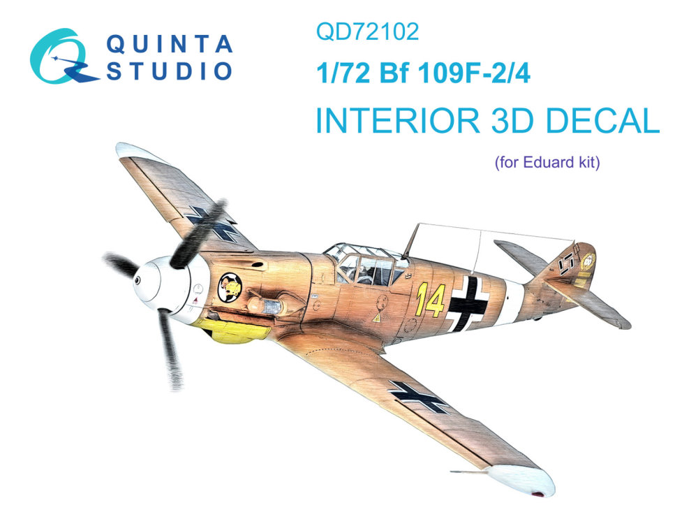 1/72 BF 109F-2/4 3D-Print.&col.Interior (EDU)