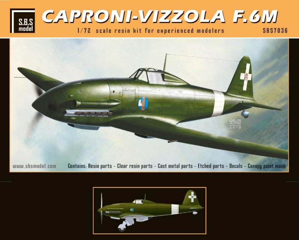 1/72 Caproni-Vizzola F.6M Italy 1941 (resin kit)