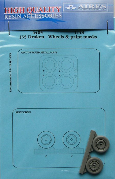 1/48 J35 Draken wheels & paint masks  (HAS)