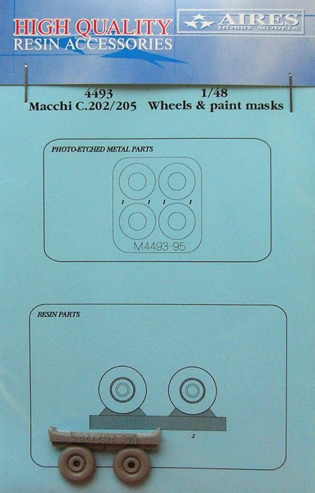 1/48 Macchi MC 202/205 wheel & paint masks