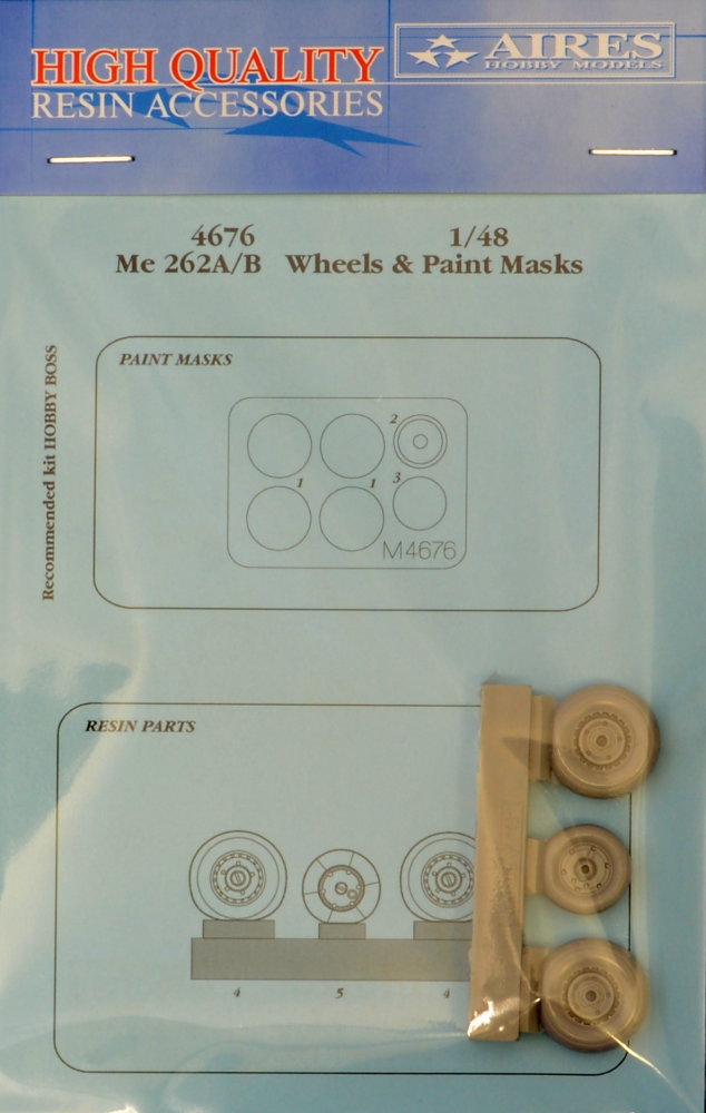 1/48 Me 262A/B wheels & paint masks (HOBBYB)