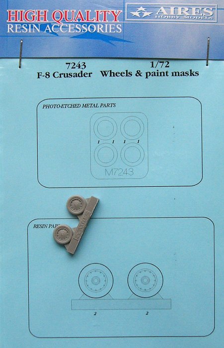 1/72 F-8 Crusader wheels & paint masks