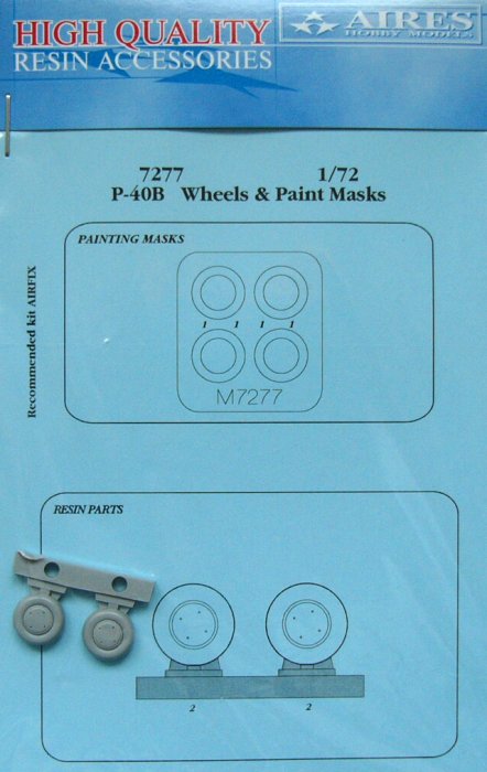 1/72 P-40B wheels & paint mask (AIRFIX)