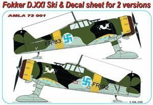 1/72 Fokker D.XXI Ski + decals for 2 versions