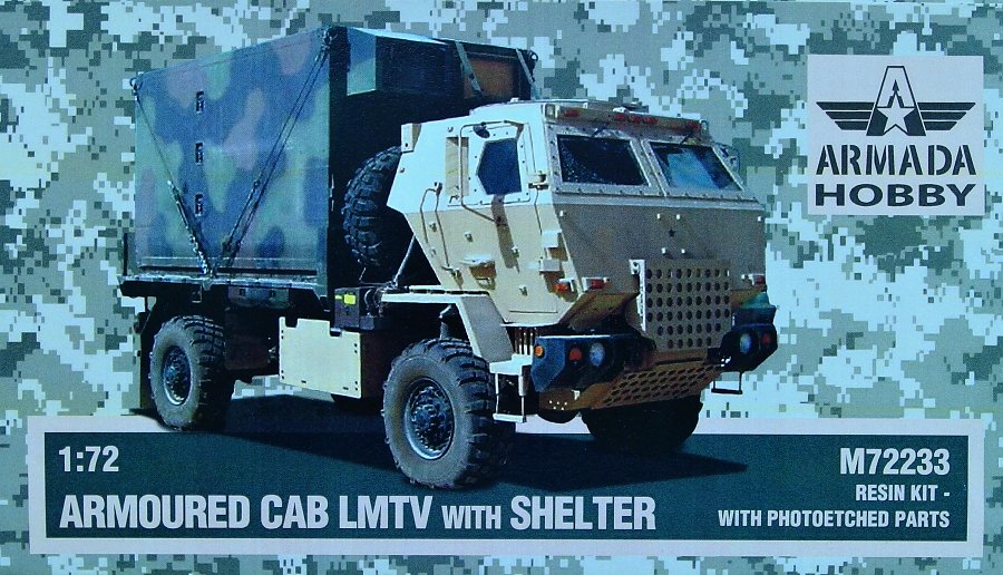 1/72 LMTV Armoured Cab w/ Shelter (resin kit & PE)