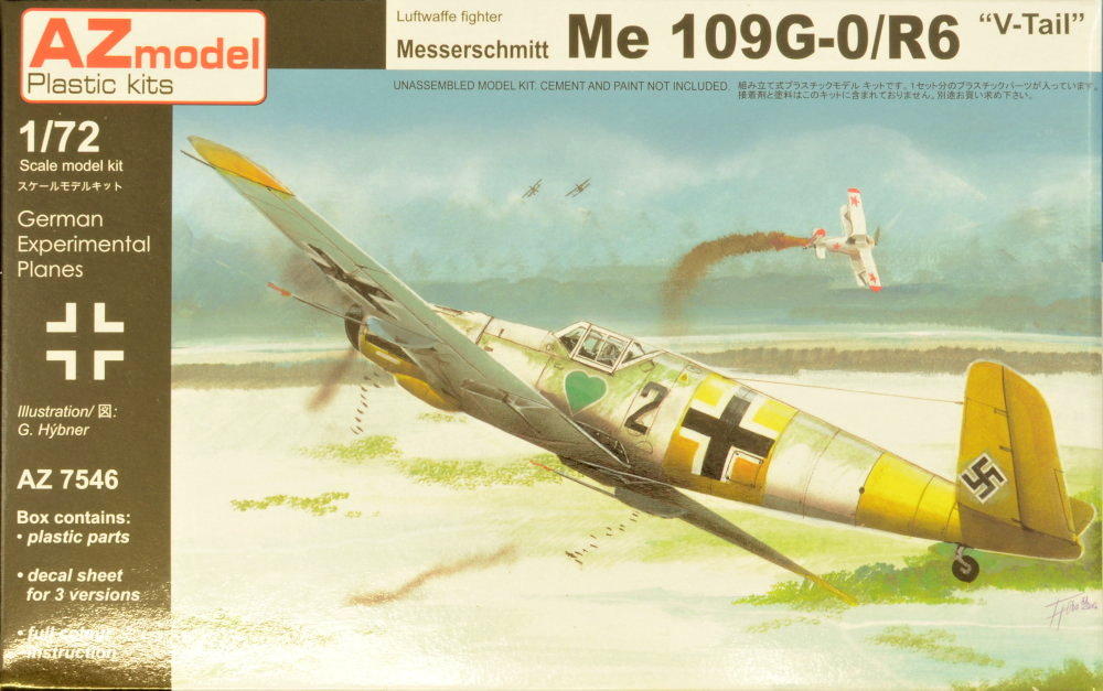 1/72 Messerschmitt Me 109G-0/R6 V-Tail (3x camo)