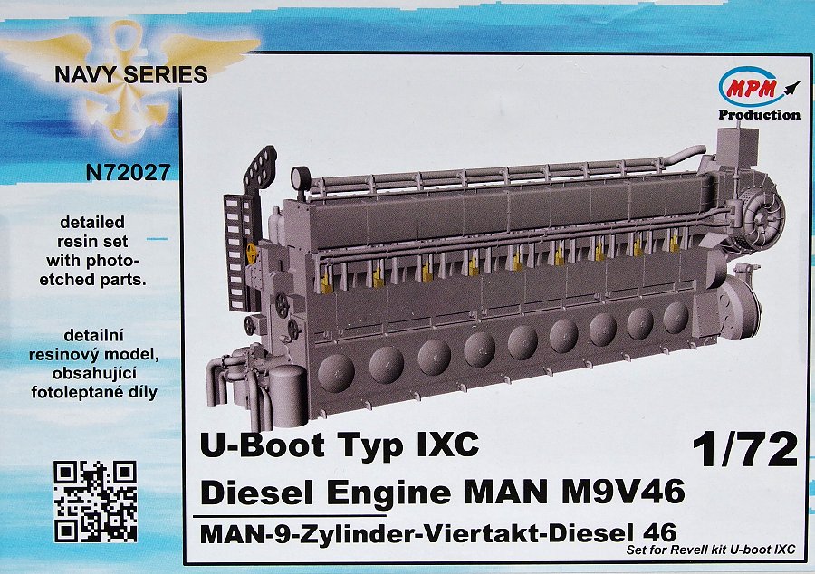 1/72 U-Boot typ IXC Diesel Engine MAN M9V46 (REV)