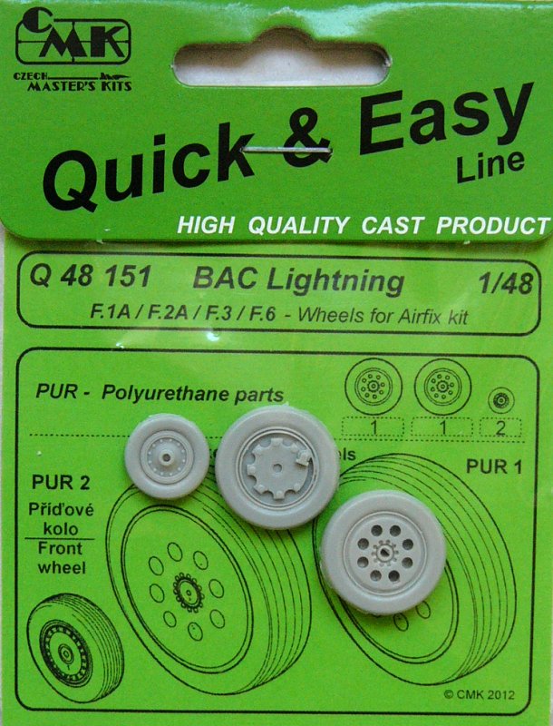 1/48 BAC Lightning - wheels set (AIRFIX)