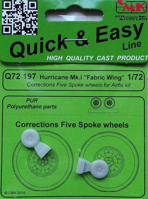 1/72 Hurricane Mk.I Fabric Wing - 5-spoke wheels