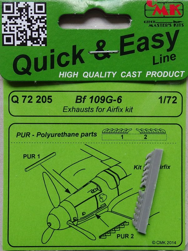 1/72 Bf 109G-6 - Exhausts (AIRFIX)