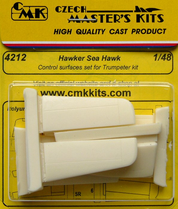 1/48 Hawker Seahawk - Control Surfaces Set (TRUMP)