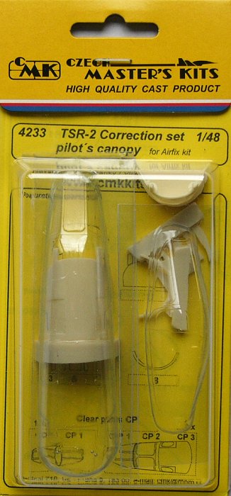 1/48 TSR-2 Correction set pilot´s canopy (AIRFIX)