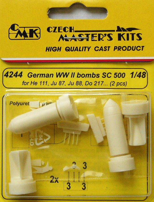 1/48 German WWII bombs SC 500 (2 pcs.)