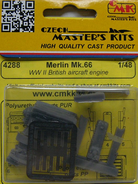 1/48 Merlin Mk.66 British aircraft engine WWII