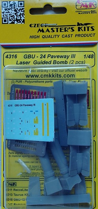 1/48 GBU-24 Paveway III Laser Guided Bomb (2 pcs.)