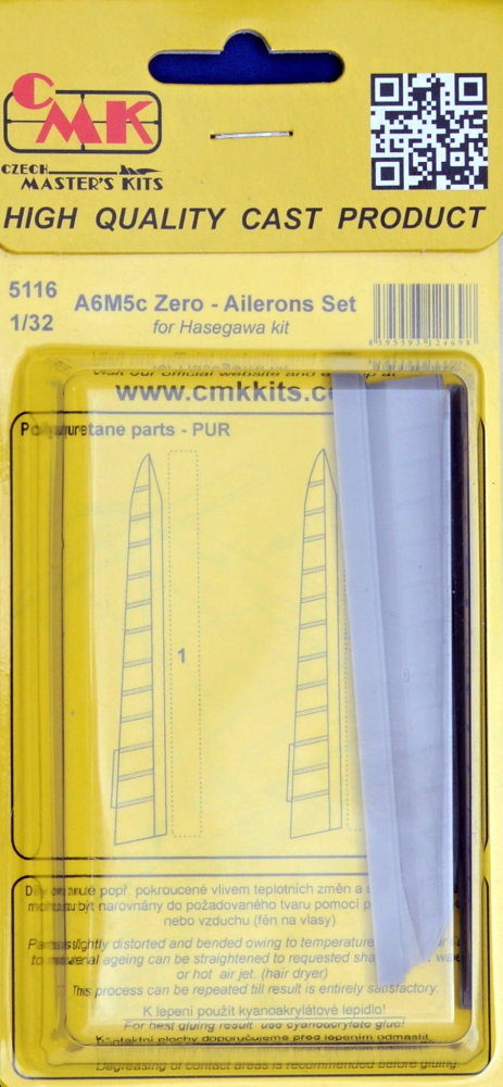 1/32 A6M5c Zero Ailerons Set (HAS)