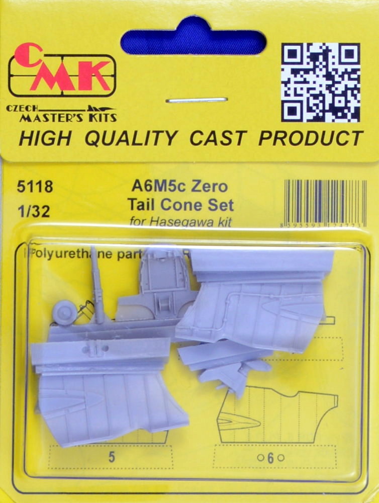 1/32 A6M5c Zero Tail Cone Set (HAS)