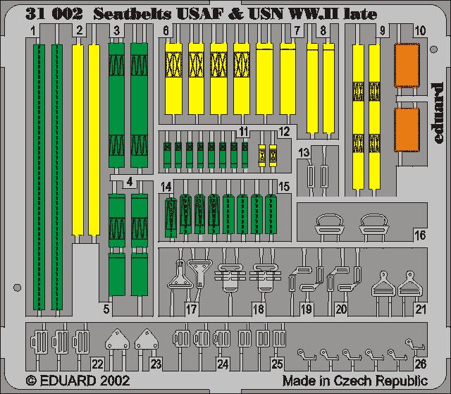 SET Seatbelts USAF&USNWWII   color