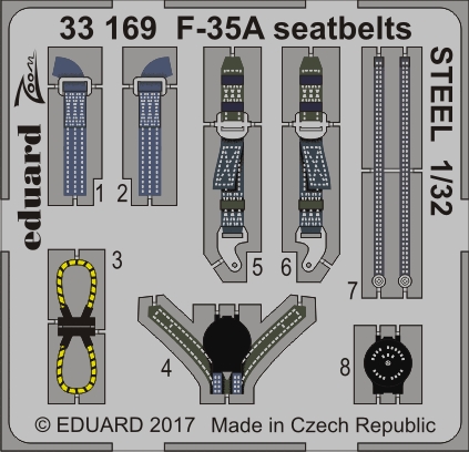 1/32 F-35A seatbelts STEEL (ITA)