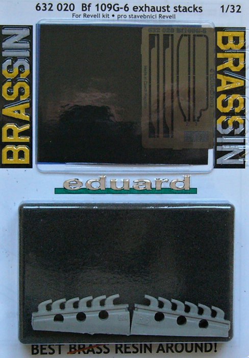 BRASSIN 1/32 Bf 109G-6 exhaust stacks (REV)