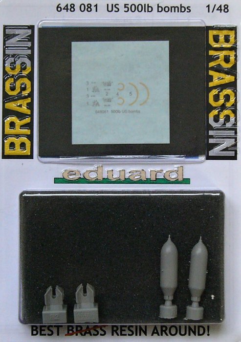 BRASSIN 1/48 US 500lb bombs (2 pcs.)