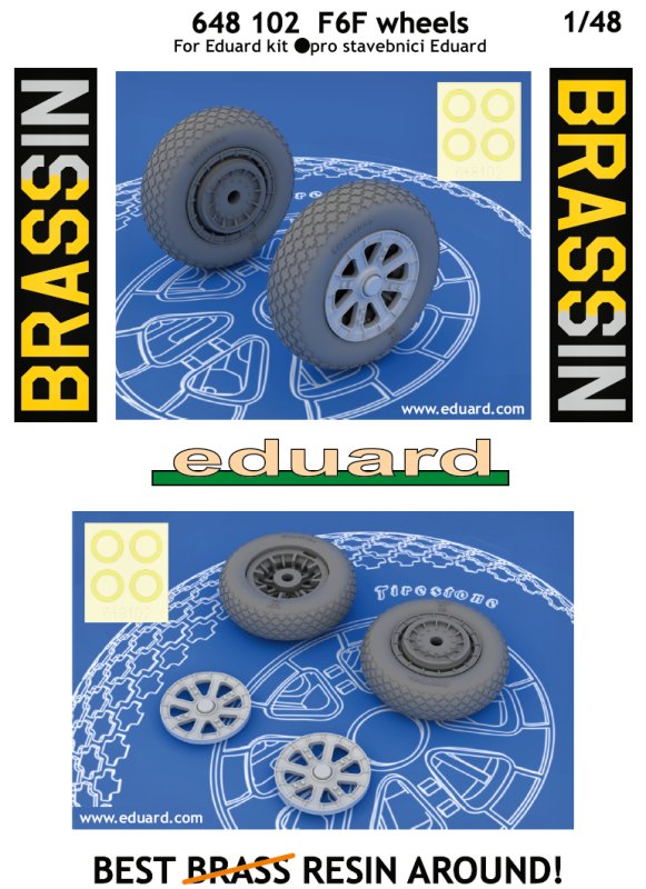 BRASSIN 1/48 F6F wheels (EDU)